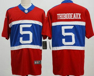 Men's New York Giants #5 Kayvon Thibodeaux Limited Red Alternate Vapor Jersey