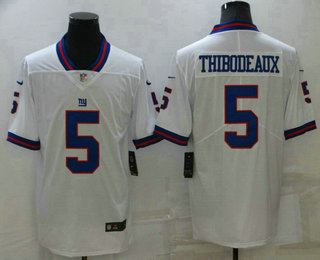 Men's New York Giants #5 Kayvon Thibodeaux White 2016 Color Rush Stitched NFL Nike Limited Jersey