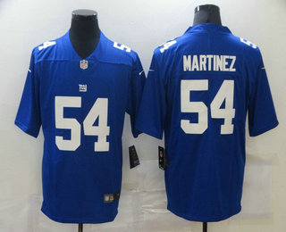 Men's New York Giants #54 Blake Martinez Blue 2020 Vapor Untouchable Stitched NFL Nike Limited Jersey