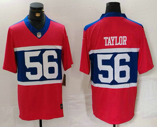 Men's New York Giants #56 Lawrence Taylor Century Red Alternate Vapor FUSE Limited Stitched Jersey