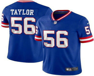 Men's New York Giants #56 Lawrence Taylor Limited Blue Classic Vapor Jersey