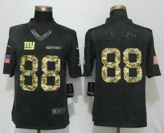 Men's New York Giants #88 Evan Engram Black Anthracite 2016 Salute To Service Stitched NFL Nike Limited Jersey