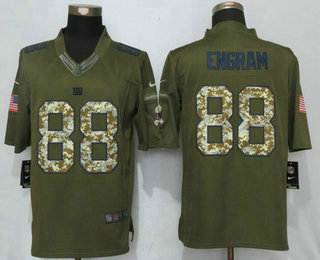 Men's New York Giants #88 Evan Engram Green Salute To Service Stitched NFL Nike Limited Jersey