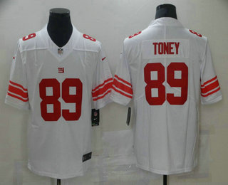 Men's New York Giants #89 Kadarius Toney White 2021 Vapor Untouchable Stitched NFL Nike Limited Jersey