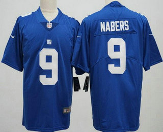 Men's New York Giants #9 Malik Nabers Limited Blue Vapor Jersey