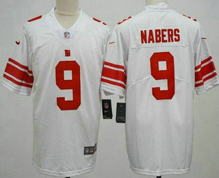 Men's New York Giants #9 Malik Nabers Limited White Vapor Jersey