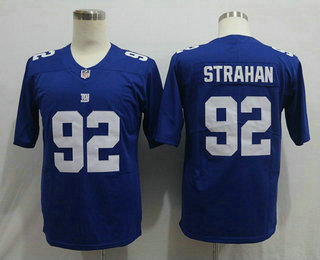 Men's New York Giants #92 Michael Strahan Blue 2017 Vapor Untouchable Stitched NFL Nike Limited Jersey