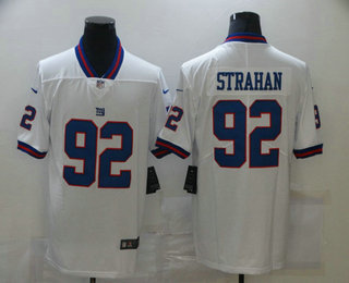 Men's New York Giants #92 Michael Strahan White 2016 Color Rush Stitched NFL Nike Limited Jersey