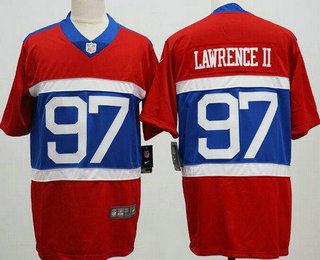 Men's New York Giants #97 Dexter Lawrence II Limited Red Alternate Vapor Jersey