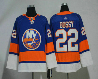 Men's New York Islanders #22 Mike Bossy Blue Home 2017-2018 Hockey Adidas Stitched NHL Jersey