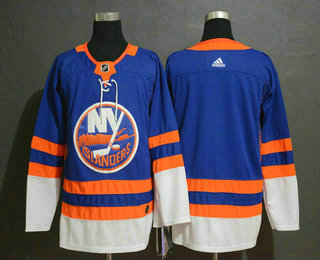 Men's New York Islanders Blank Blue Drift Fashion Adidas Stitched NHL Jersey