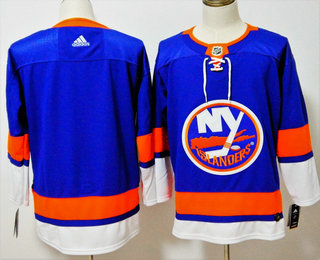 Men's New York Islanders Blank Blue Home 2017-2018 Hockey Adidas Stitched NHL Jersey