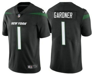 Men's New York Jets #1 Sauce Gardner Limited Black Vapor Jersey