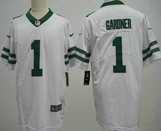 Men's New York Jets #1 Sauce Gardner Limited White Vapor Jersey