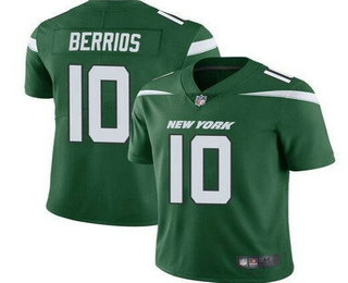 Men's New York Jets #10 Braxton Berrios Limited Green Vapor Jersey