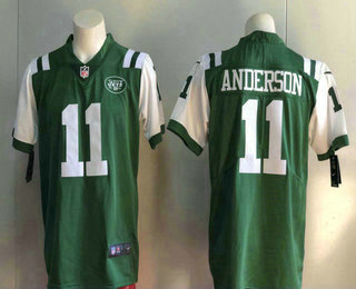 Men's New York Jets #11 Robby Anderson Green 2017 Vapor Untouchable Stitched NFL Nike Limited Jersey