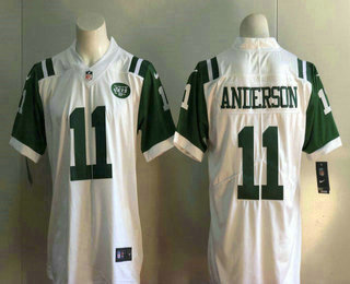 Men's New York Jets #11 Robby Anderson White 2017 Vapor Untouchable Stitched NFL Nike Limited Jersey