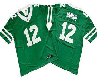 Men's New York Jets #12 Joe Namath Limited Green 2024 FUSE Vapor Jersey