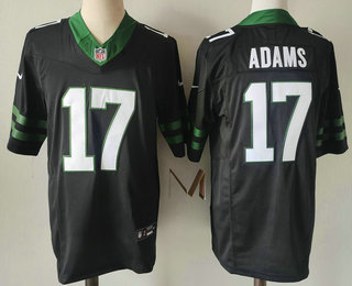 Men's New York Jets #17 Davante Adams Black Vapor FUSE Limited Stitched Jersey