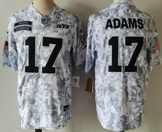 Men's New York Jets #17 Davante Adams Limited Arctic Camo 2024 Salute to Service Jersey