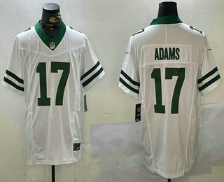 Men's New York Jets #17 Davante Adams Limited White 2024 FUSE Vapor Jersey