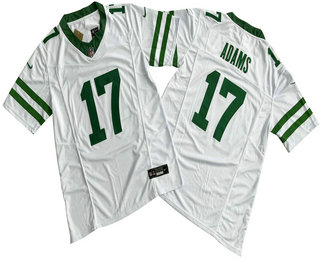 Men's New York Jets #17 Davante Adams Limited White 2024 FUSE Vapor Jersey