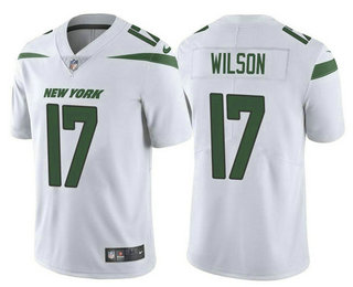 Men's New York Jets #17 Garrett Wilson 2022 White Vapor Untouchable Limited Stitched Jersey