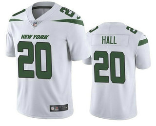 Men's New York Jets #20 Breece Hall 2022 White Vapor Untouchable Limited Stitched Jersey