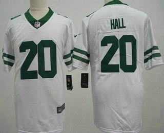 Men's New York Jets #20 Breece Hall Limited White 2024 Vapor Jersey