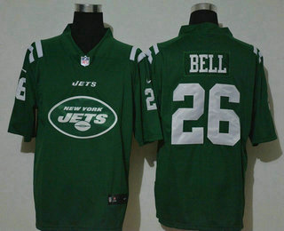 Men's New York Jets #26 Le'Veon Bell Green 2020 Big Logo Vapor Untouchable Stitched NFL Nike Fashion Limited Jersey