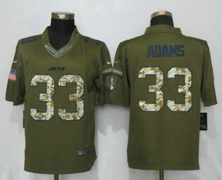 Men's New York Jets #33 Jamal Adams Green Salute To Service Stitched NFL Nike Limited Jersey