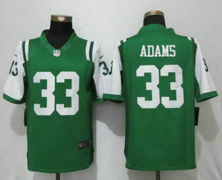 Men's New York Jets #33 Jamal Adams Green Team Color Stitched NFL Nike Limited Jersey