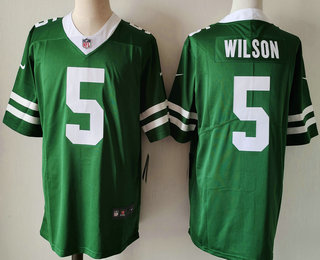 Men's New York Jets #5 Garrett Wilson Limited Green 2024 Vapor Jersey