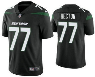 Men's New York Jets #77 Mekhi Becton Black 2021 Vapor Untouchable Stitched NFL Nike Limited Jersey