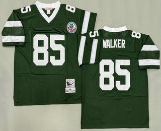 Men's New York Jets #85 Wesley Walker Green 1984 Throwback Jersey