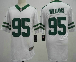 Men's New York Jets #95 Quinnen Williams Limited White Vapor Jersey