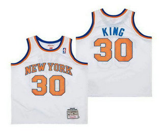 Men's New York Knicks #30 Bernard King White 1984 Throwback Swingman Jersey