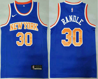 Men's New York Knicks #30 Julius Randle Blue 2021 Nike Swingman Stitched NBA Jersey