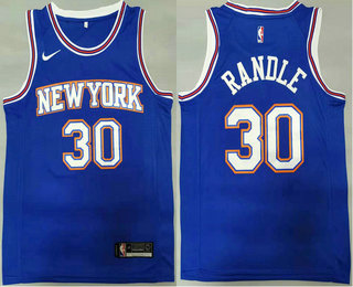 Men's New York Knicks #30 Julius Randle NEW Blue 2021 Nike Swingman Stitched NBA Jersey