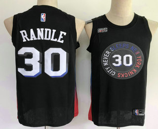 Men's New York Knicks #30 Julius Randle Navy Blue 2021 Nike City Edition Swingman Stitched NBA Jersey