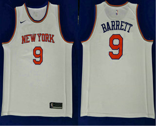 Men's New York Knicks #9 RJ Barrett New White 2019 Nike Swingman Stitched NBA Jersey