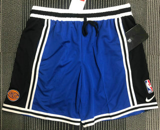 Men's New York Knicks Blue Black Basketball Training Shorts