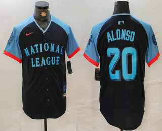 Men's New York Mets #20 Pete Alonso Navy 2024 All Star Limited Stitched Jersey