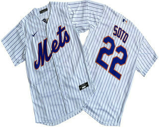 Men's New York Mets #22 Juan Soto White Limited Stitched Jersey