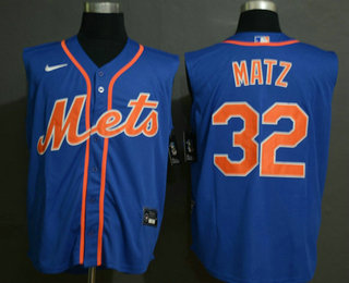 Men's New York Mets #32 Steven Matz Blue 2020 Cool and Refreshing Sleeveless Fan Stitched MLB Nike Jersey