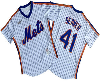 Men's New York Mets #41 Tom Seaver White Cooperstown Collection Jersey