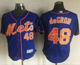 Men's New York Mets #48 Jacob DeGrom Blue Flexbase 2016 Authentic Collection Jersey