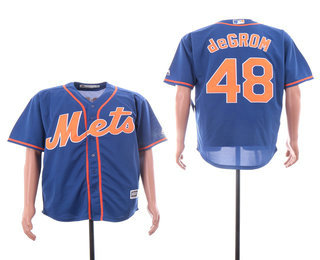 Men's New York Mets #48 Jacob deGrom Royal Blue Stitched MLB Cool Base Jersey