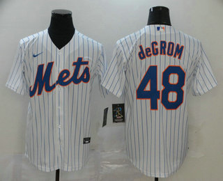 Men's New York Mets #48 Jacob deGrom White Stitched MLB Cool Base Nike Jersey