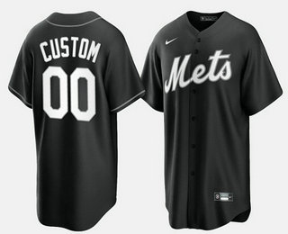 Men's New York Mets ACTIVE PLAYER Custom Black Cool Base Stitched Baseball Jersey